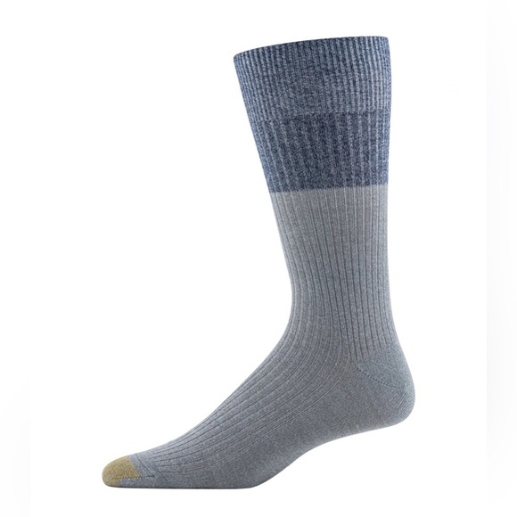 GoldToe Edition Mens Casual Rib Crew Socks Assorted, 6 Pack - Picture 5 of 9